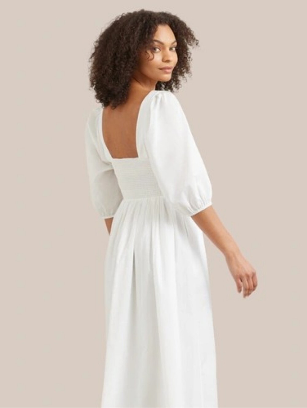 MODERN CITIZEN Kyla Ruched Off Shoulder Dress In White XL.